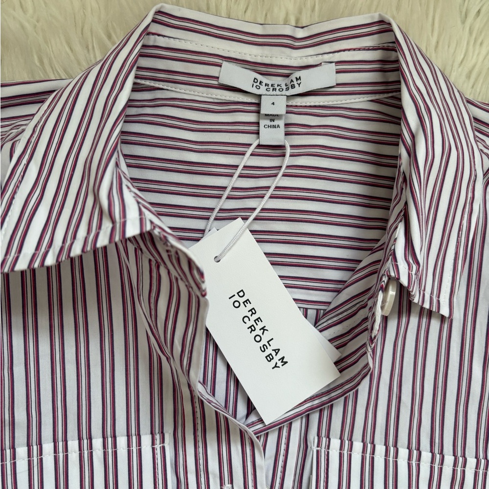 NWT Derek Lam PEI Striped Mini Shirtdress - Picture 4 of 5
